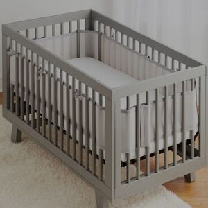 BreathableBaby Gray Mesh Crib Liner